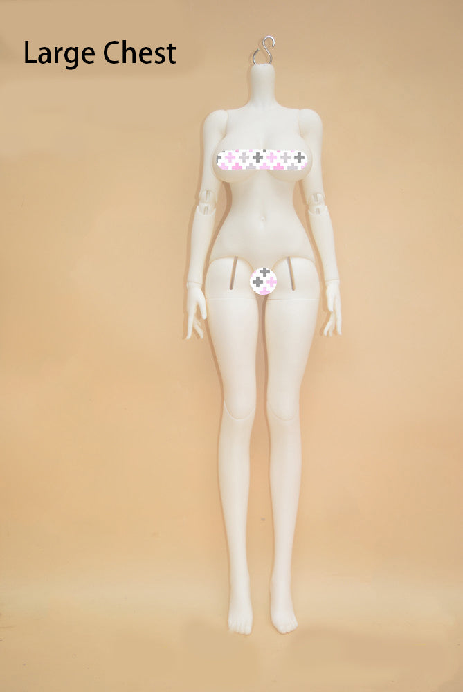 1/3 BJD female resin body with large chest body type option for customization