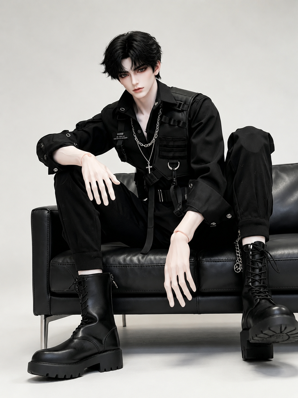 1/3 scale male BJD resin body full view with realistic proportions