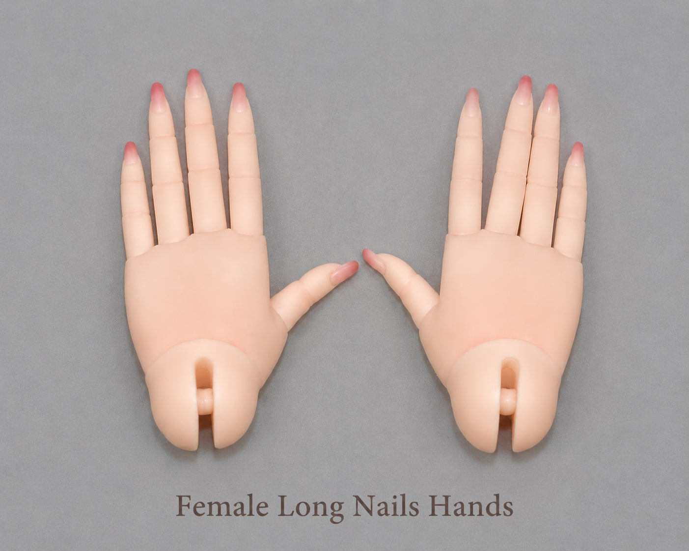 1/4 scale BJD resin hands with elegant long nails for female dolls