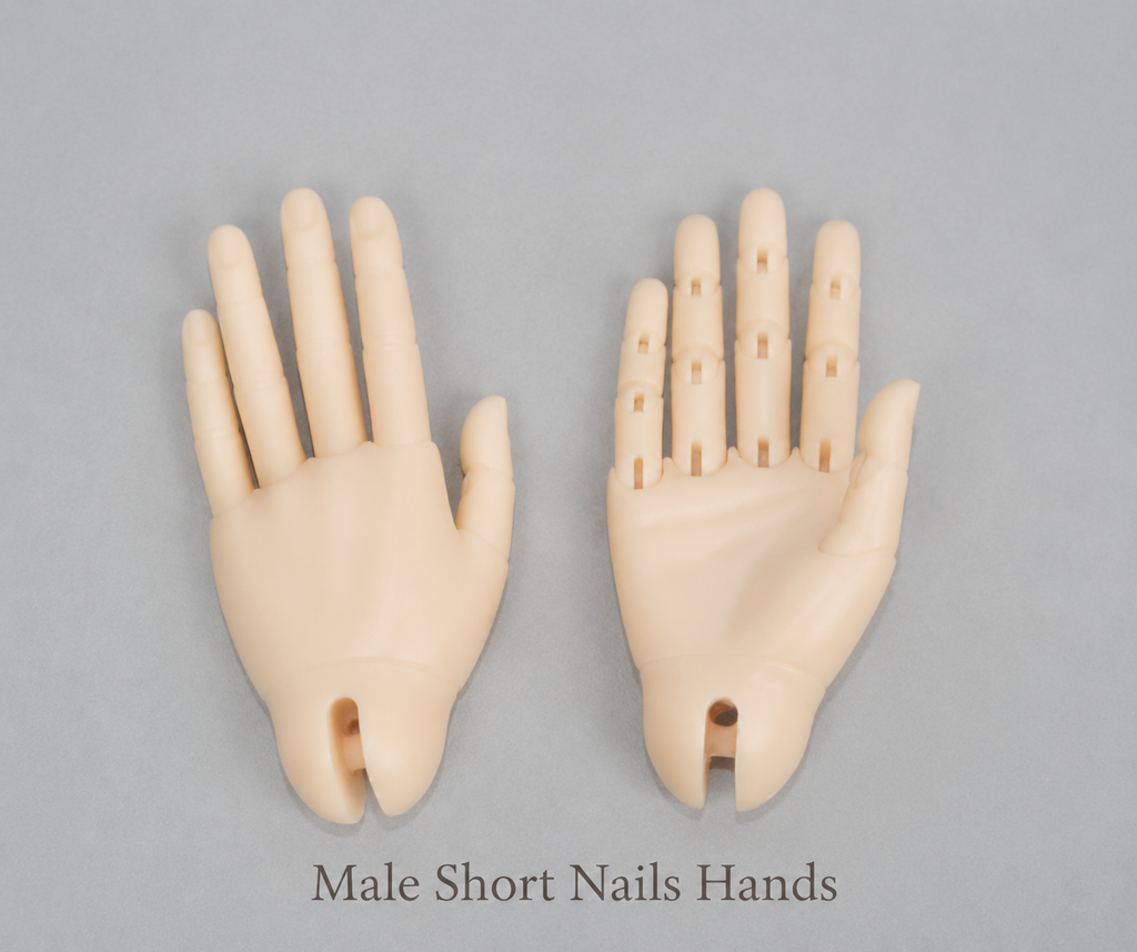 1/4 BJD male short nails jointed hands replacement parts