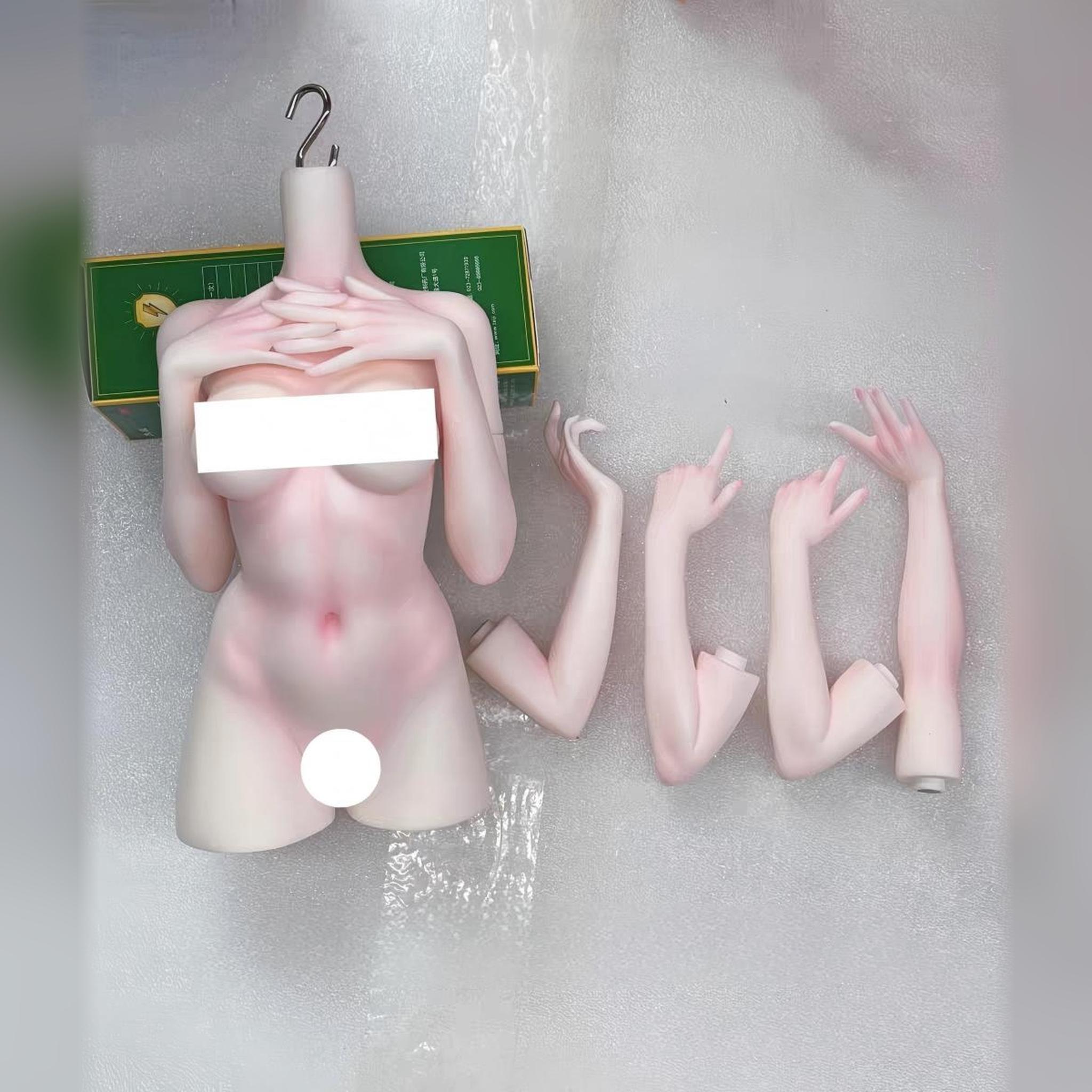 1/3 scale resin BJD bust displayed with six interchangeable pose arms
