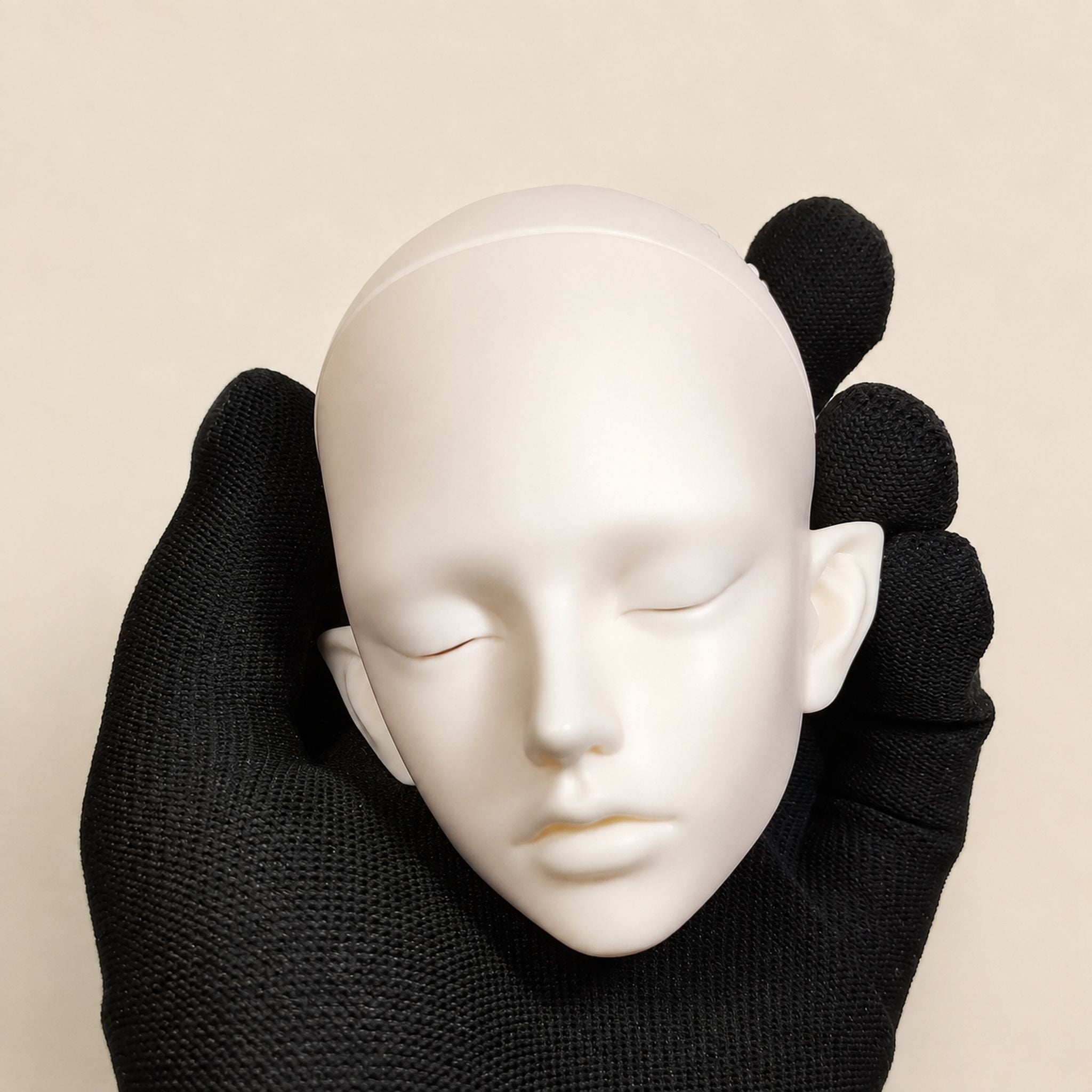 1/3 scale unisex BJD blank head sculpt, unpainted resin doll head with customizable face-up and detailed sculpt