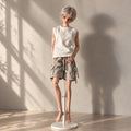Styled 1/4 scale male BJD with face-up, silver wig and casual cargo outfit