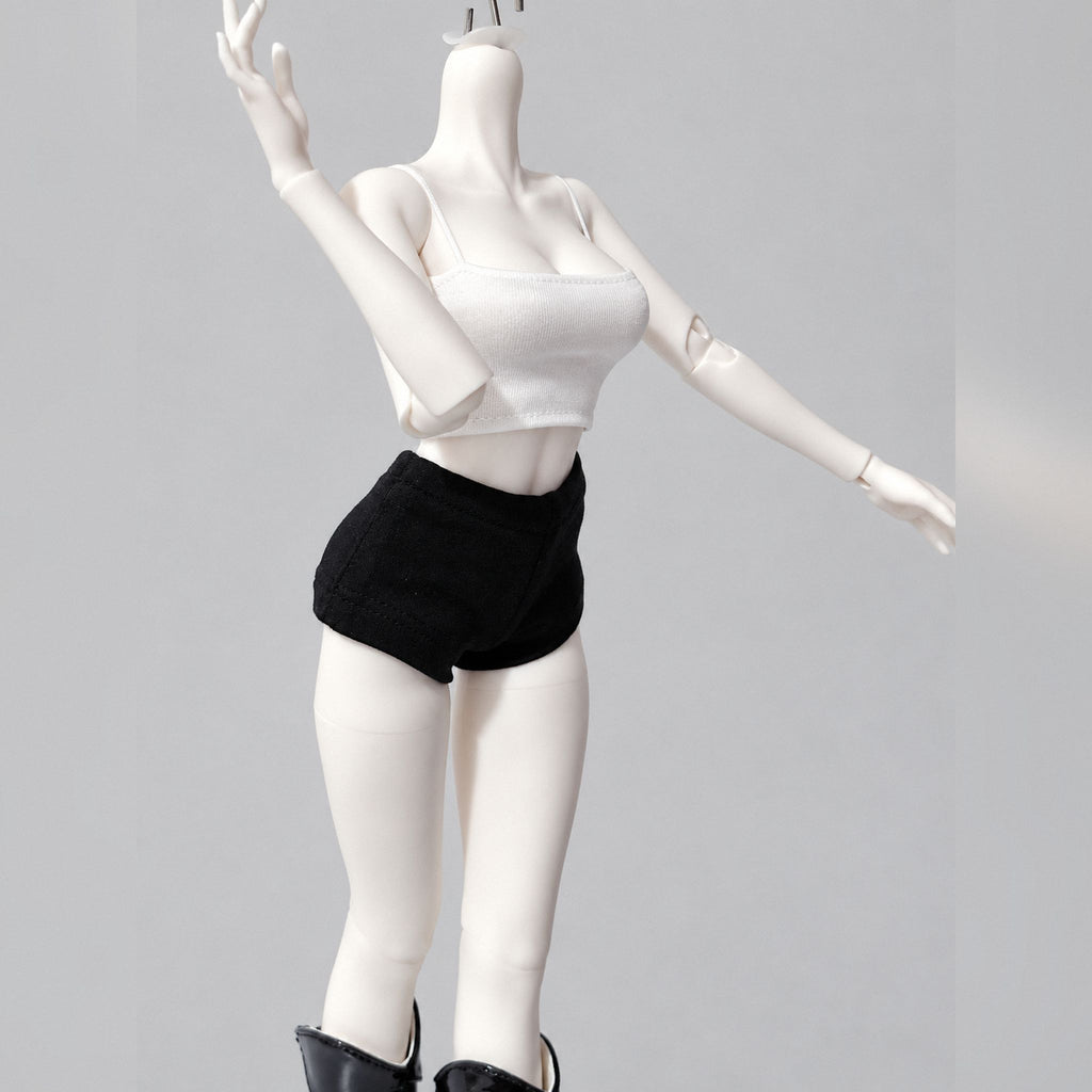 39cm 1/4 scale female BJD body close-up showing upper body proportions and articulated arms