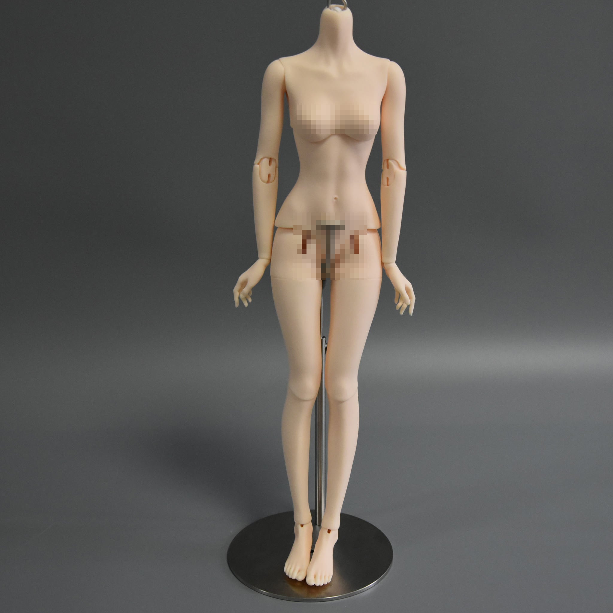 39cm female resin BJD body, unpainted blank body shown from the back