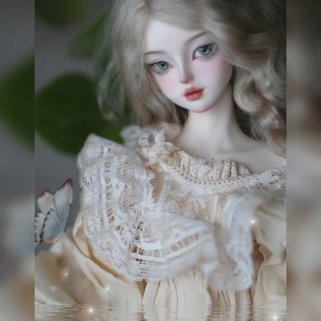 38cm BJD female doll with resin body and elegant custom face-up style