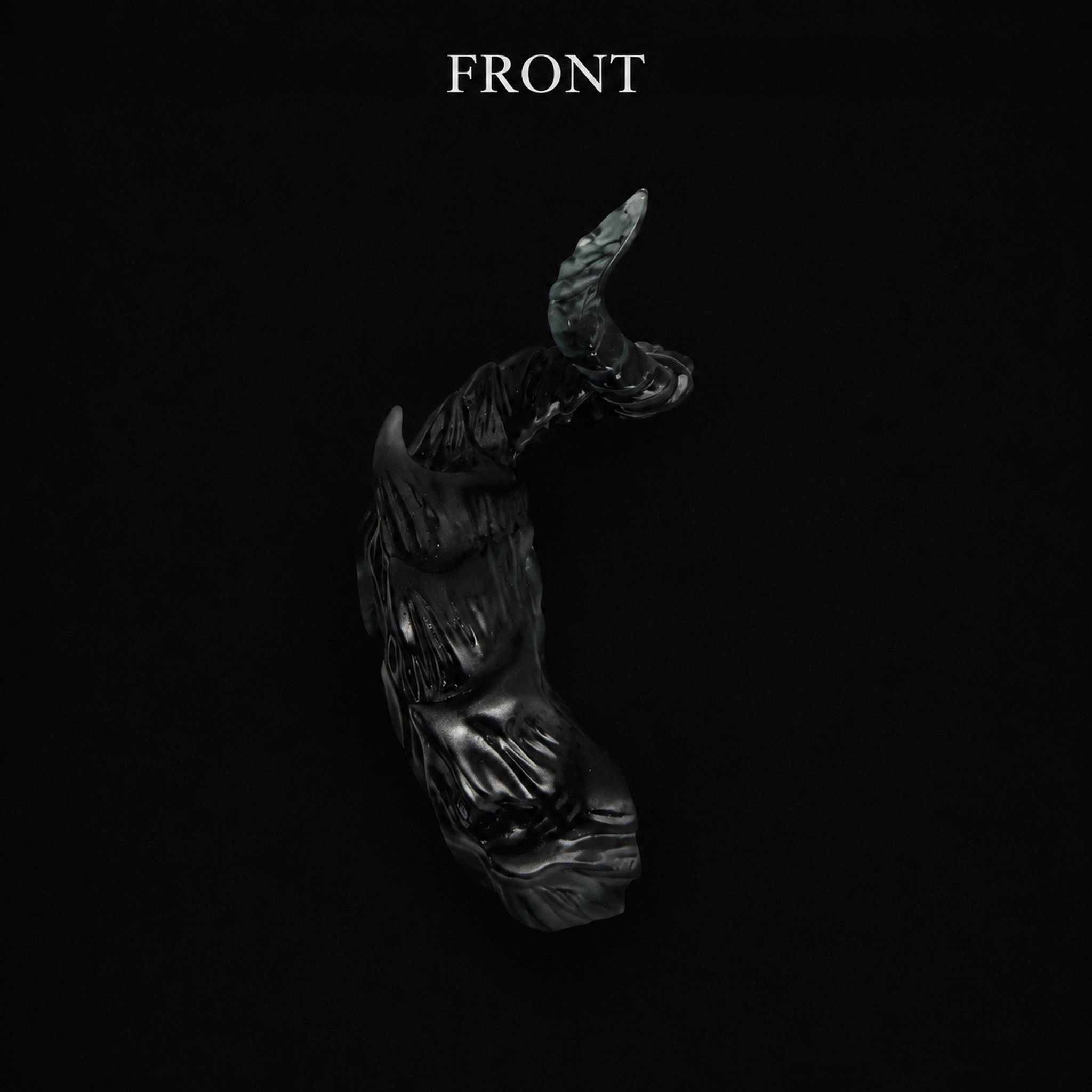 BJD doll demon horns accessory installed on doll head, black fantasy horns styling effect showcase