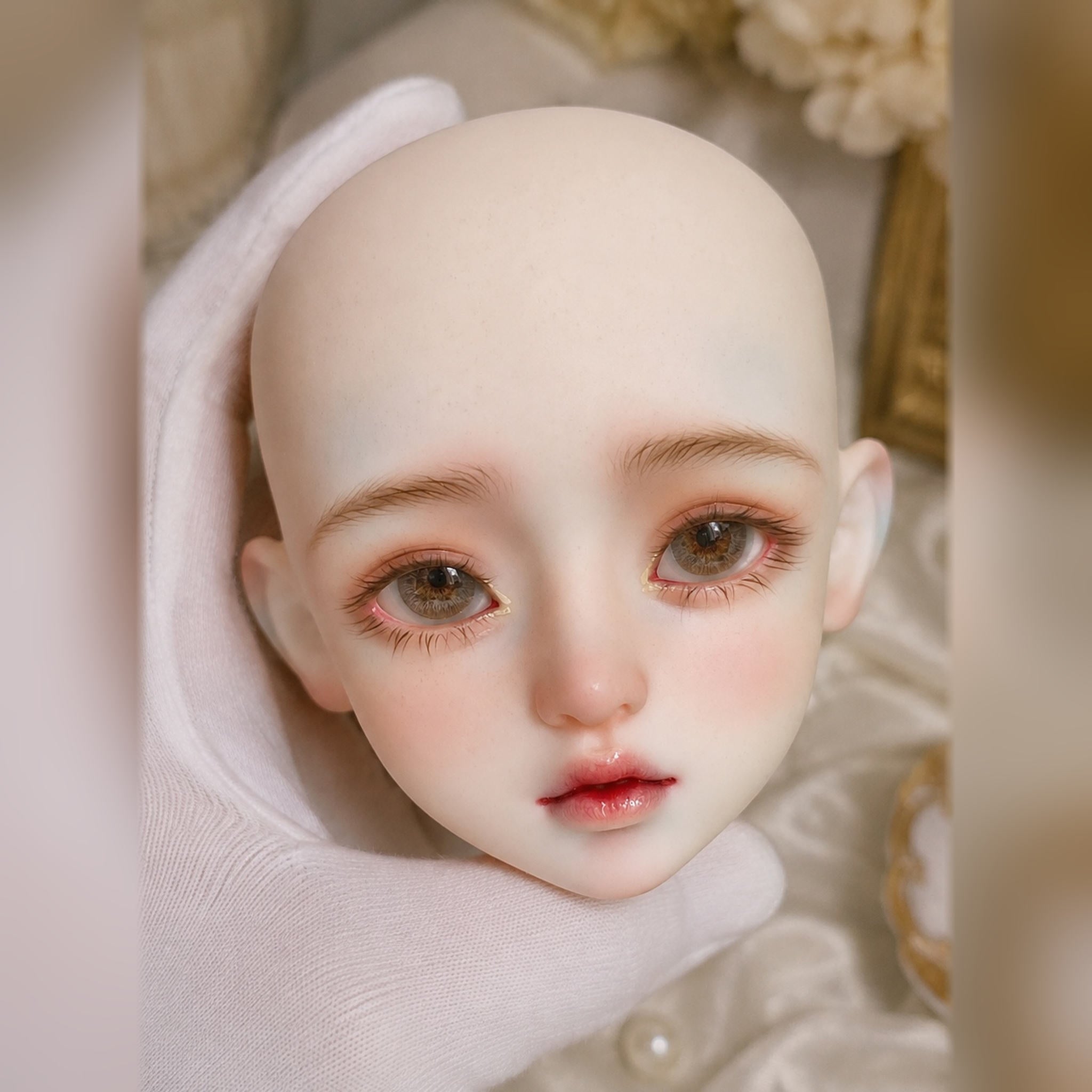 1/3 Scale BJD Carla Head Sculpt Face-up Makeup Detail Front View