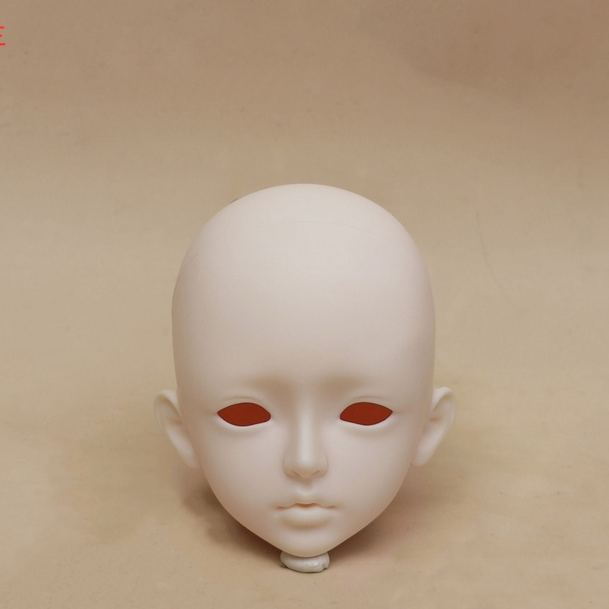 1/4 Scale BJD Girl Head Sculpt Head Only Unpainted Resin Doll Head Front View