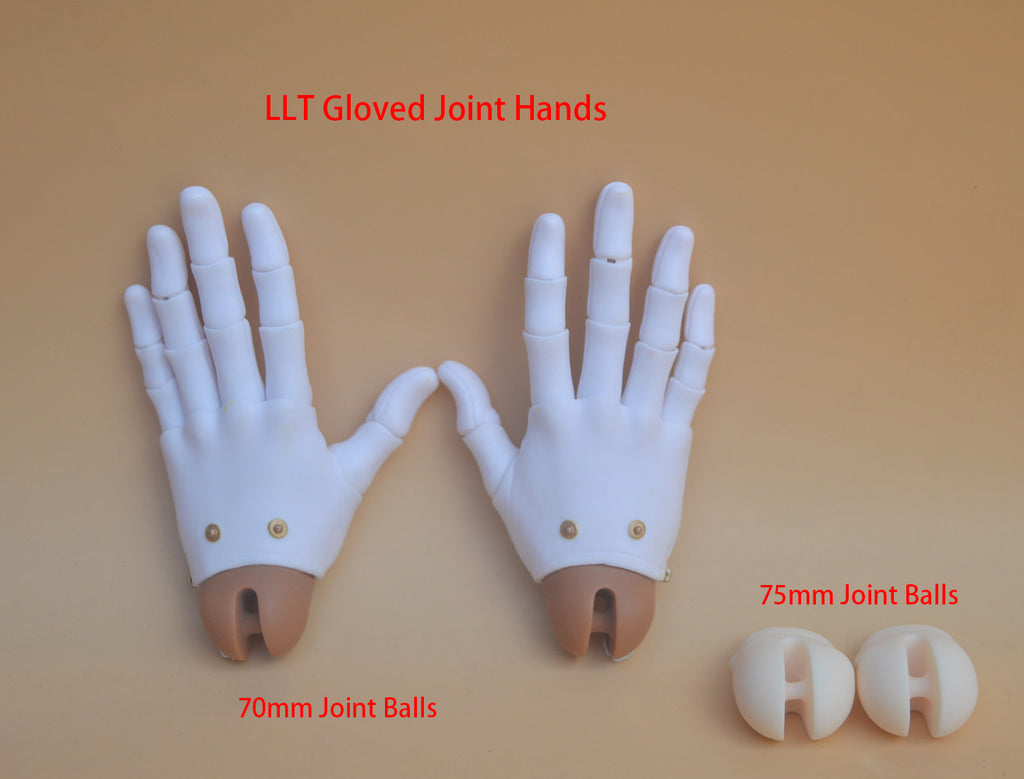 LLT Gloved Articulated Joint Hands for 70 or 75 Uncle BJD Doll