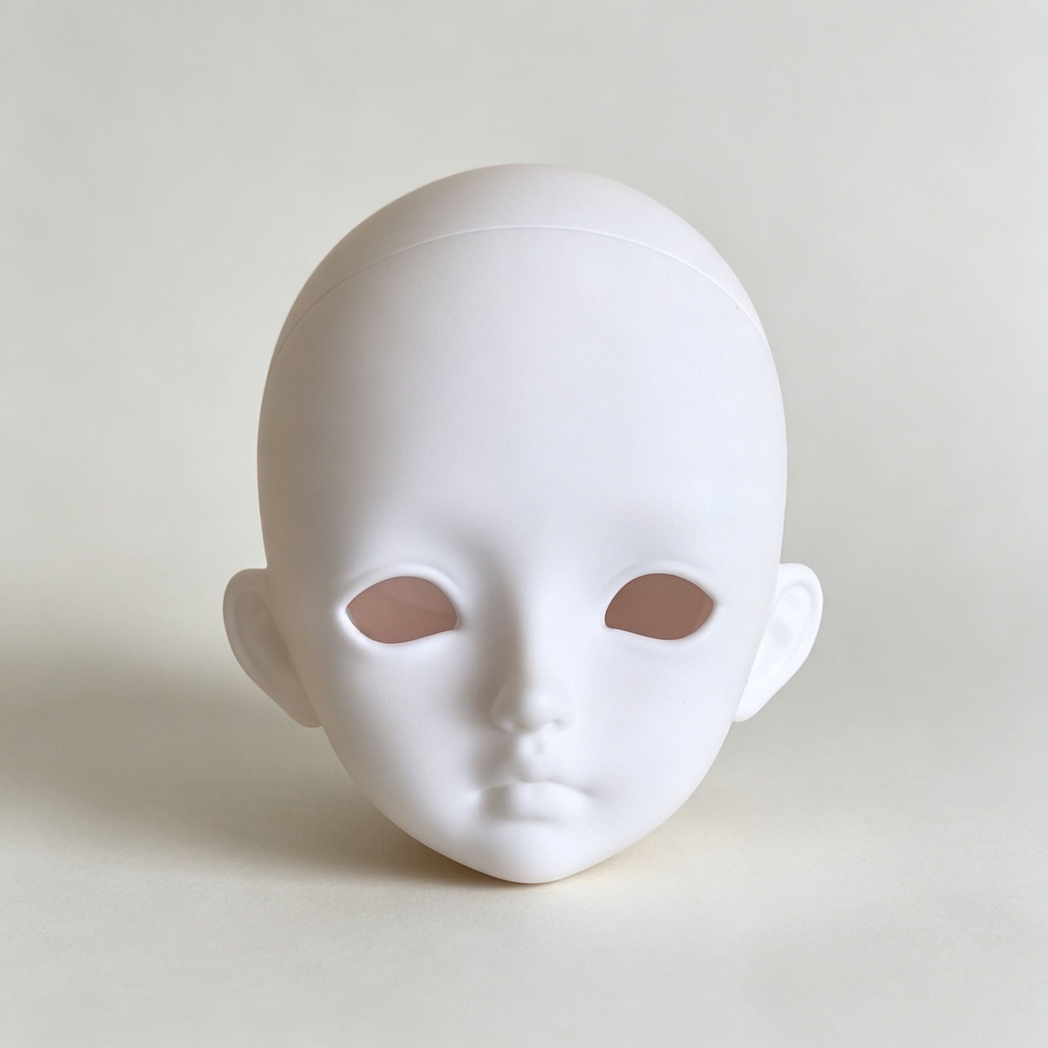 1/4 Scale BJD Blank Head Sculpt, unpainted resin head only for custom face-up and DIY ball-jointed dolls