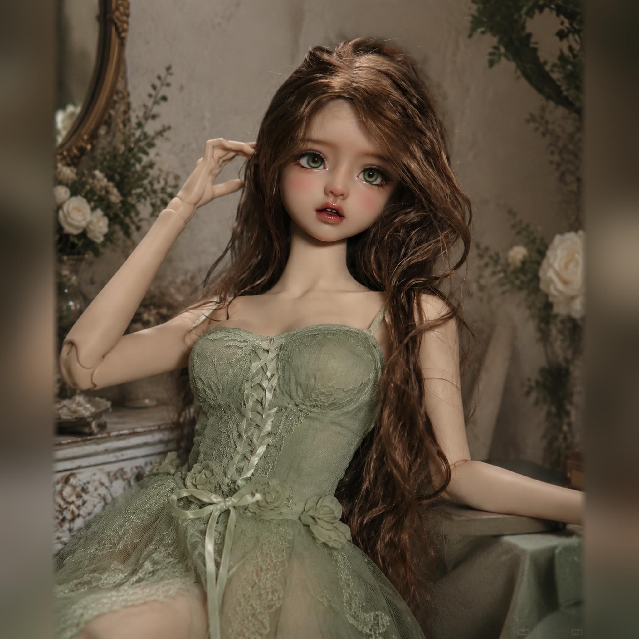 1/4 Scale BJD Girl Doll T4457 Head Sculpt with Custom Face-up Portrait