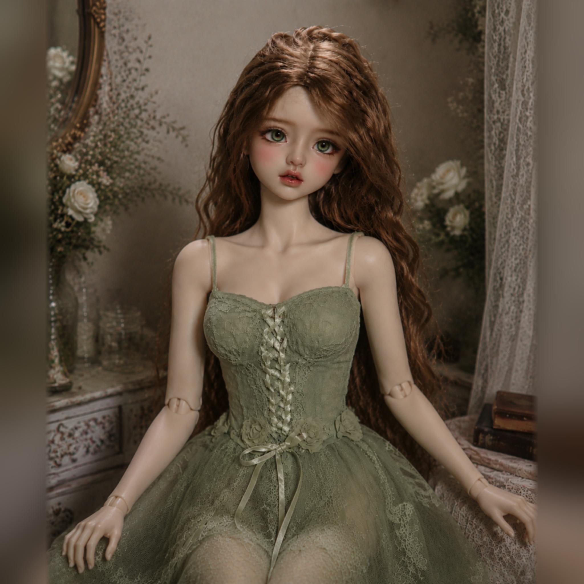1/4 Scale BJD Girl Doll with T4457 Head Sculpt and Custom Face-up
