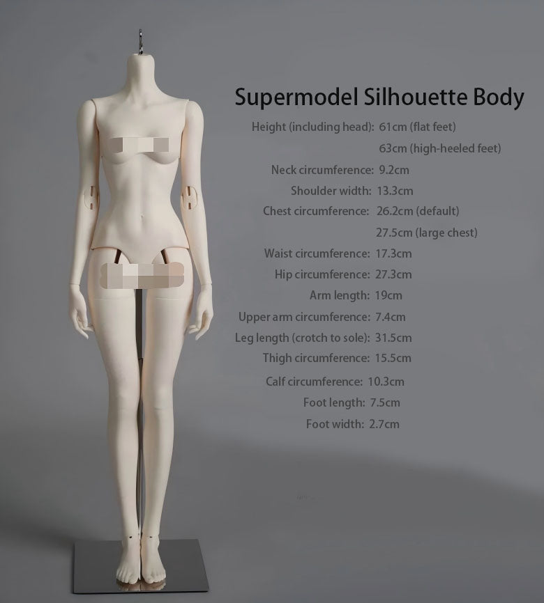 1/3 Scale BJD Female Doll - Supermodel Proportion Victoria's Secret Body