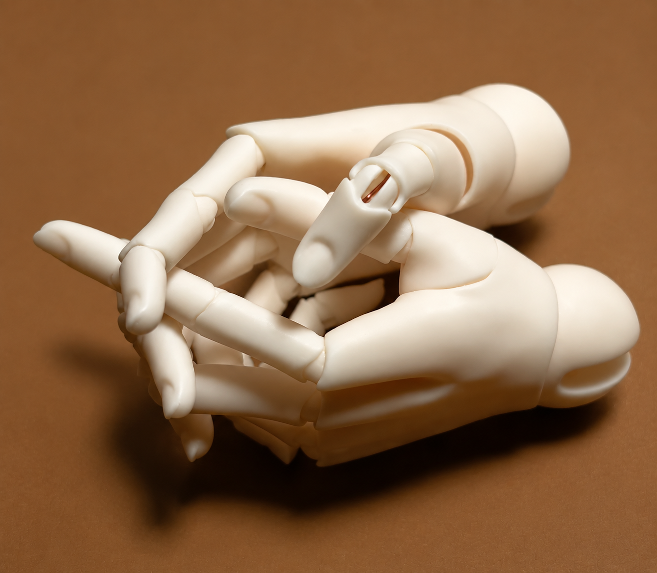 65cm male BJD articulated hands with flexible finger posing and realistic joint design