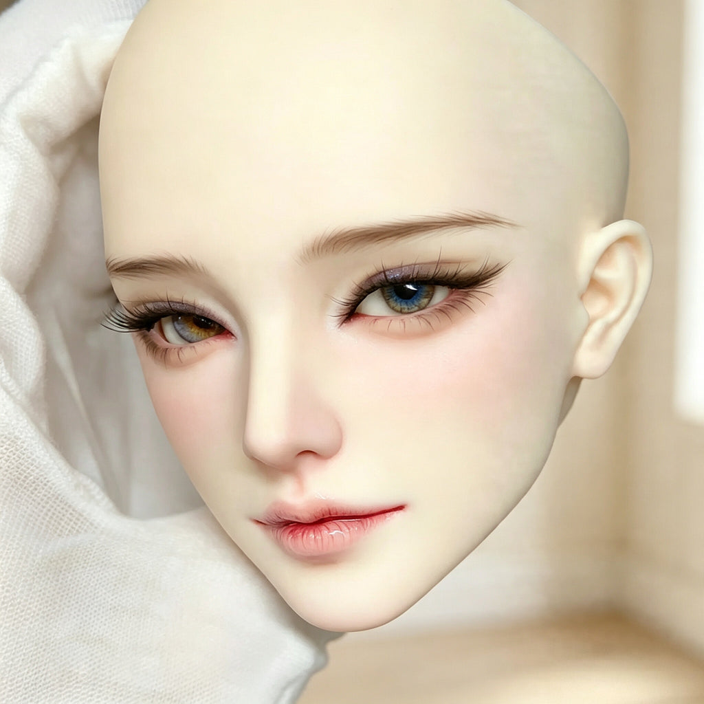 75cm male BJD blank head sculpt detail for custom makeup