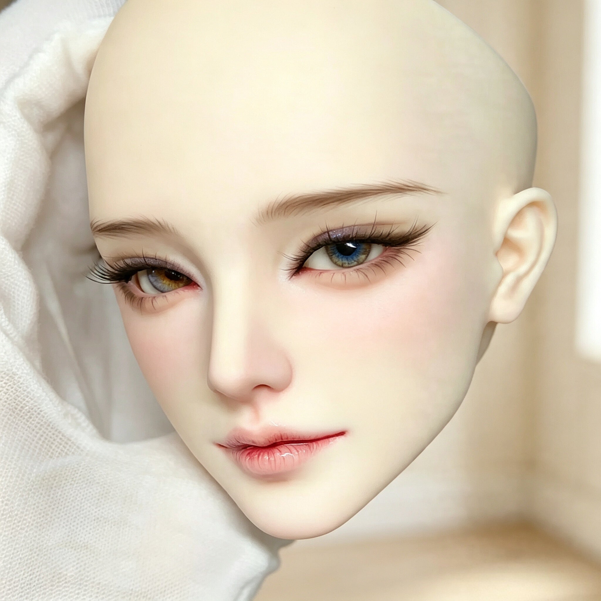 75cm male BJD blank head sculpt detail for custom makeup