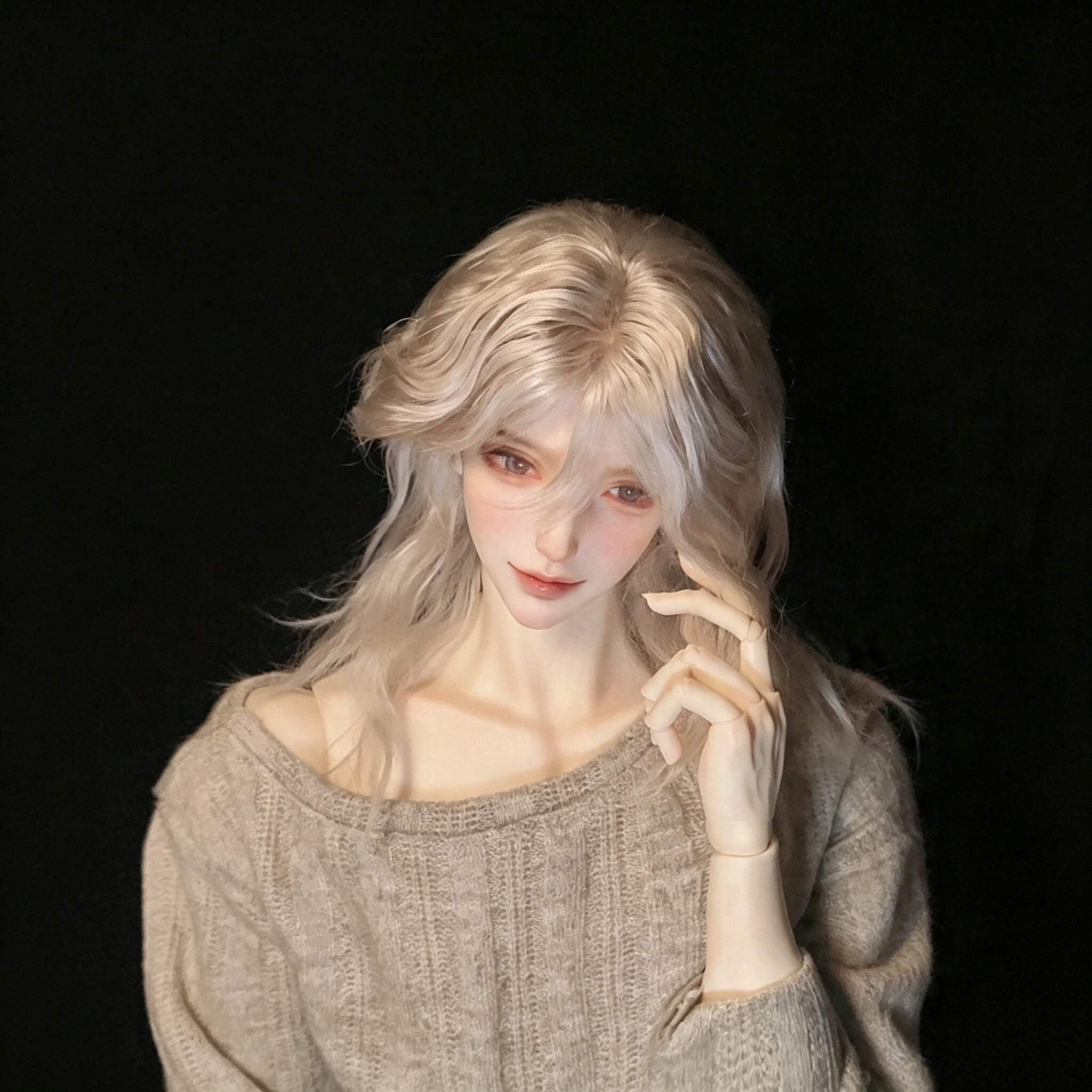 75cm male BJD doll custom face-up reference with elegant styling