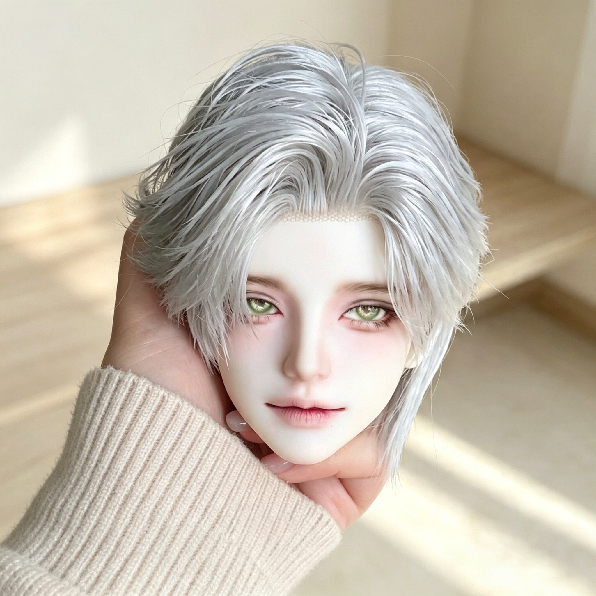 75cm male BJD blank head custom face-up example