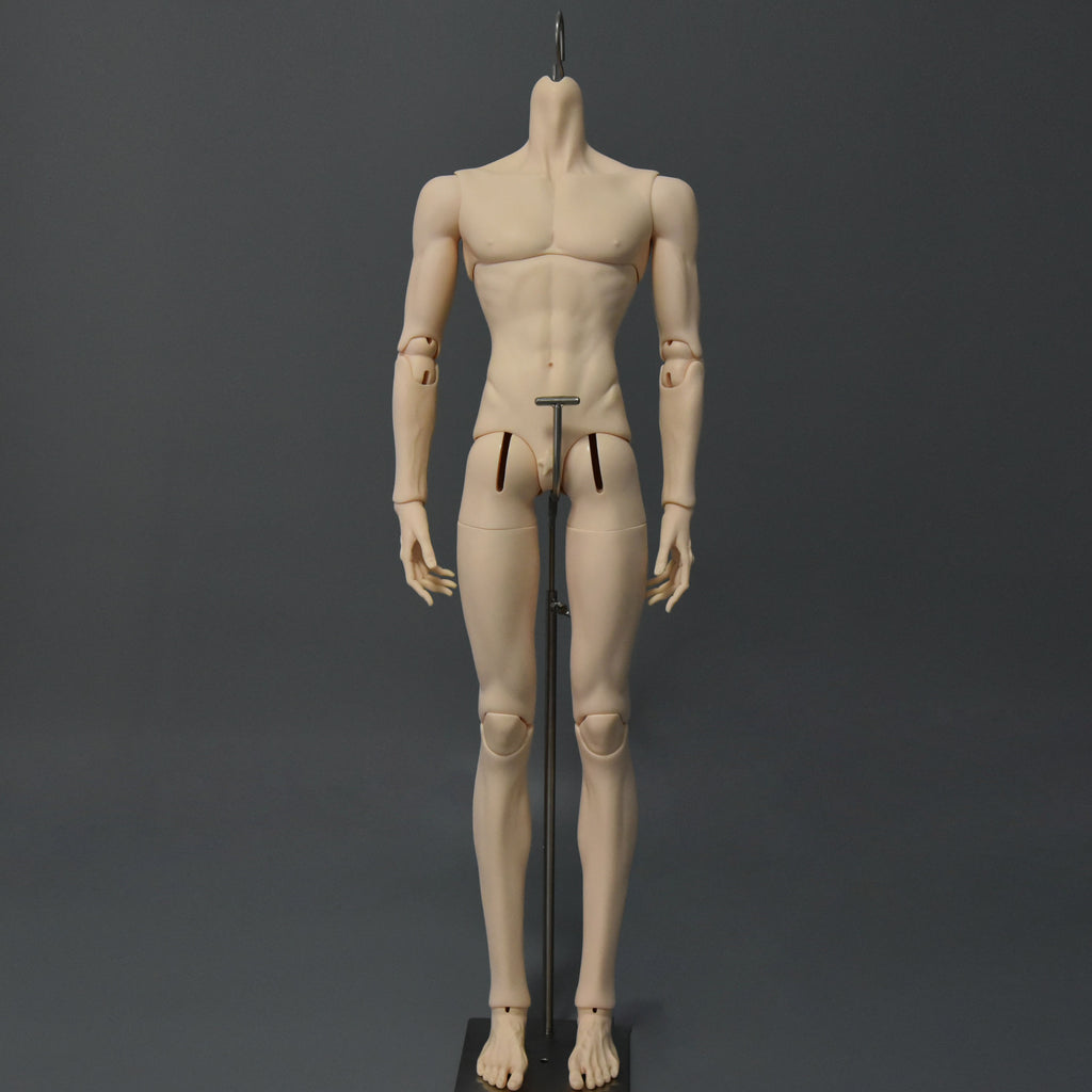 75cm slim male BJD resin body front view with realistic proportions