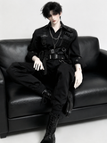 77cm 1/3 scale male BJD body wearing black outfit for display
