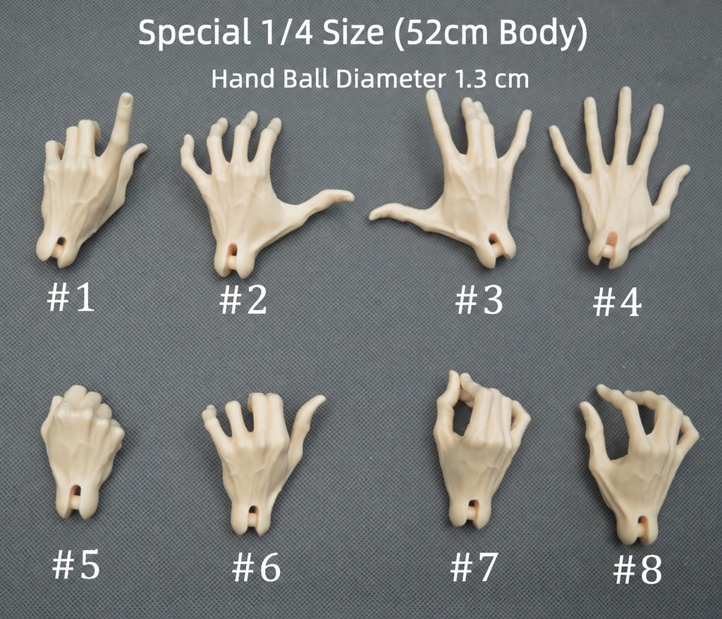 BJD male resin hands collection featuring realistic sculpting and detailed finger poses