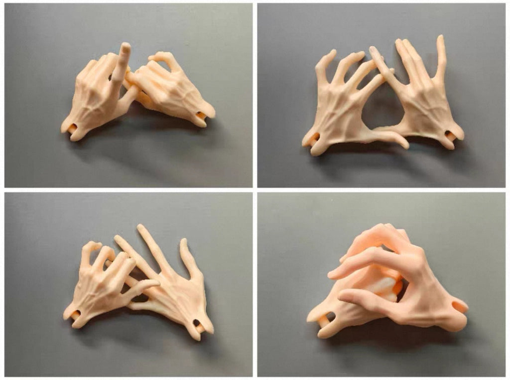 BJD male pose hands displaying elegant fixed gestures for doll customization