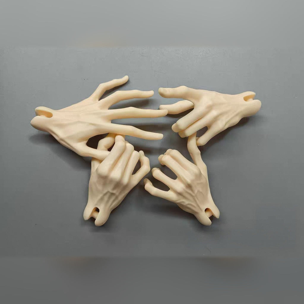 1/4 Scale Male BJD Pose Hands Resin Replacement Hands with Multiple Fixed Poses