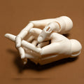 1/3 Scale Male BJD jointed hands demonstrating flexible articulated finger movement