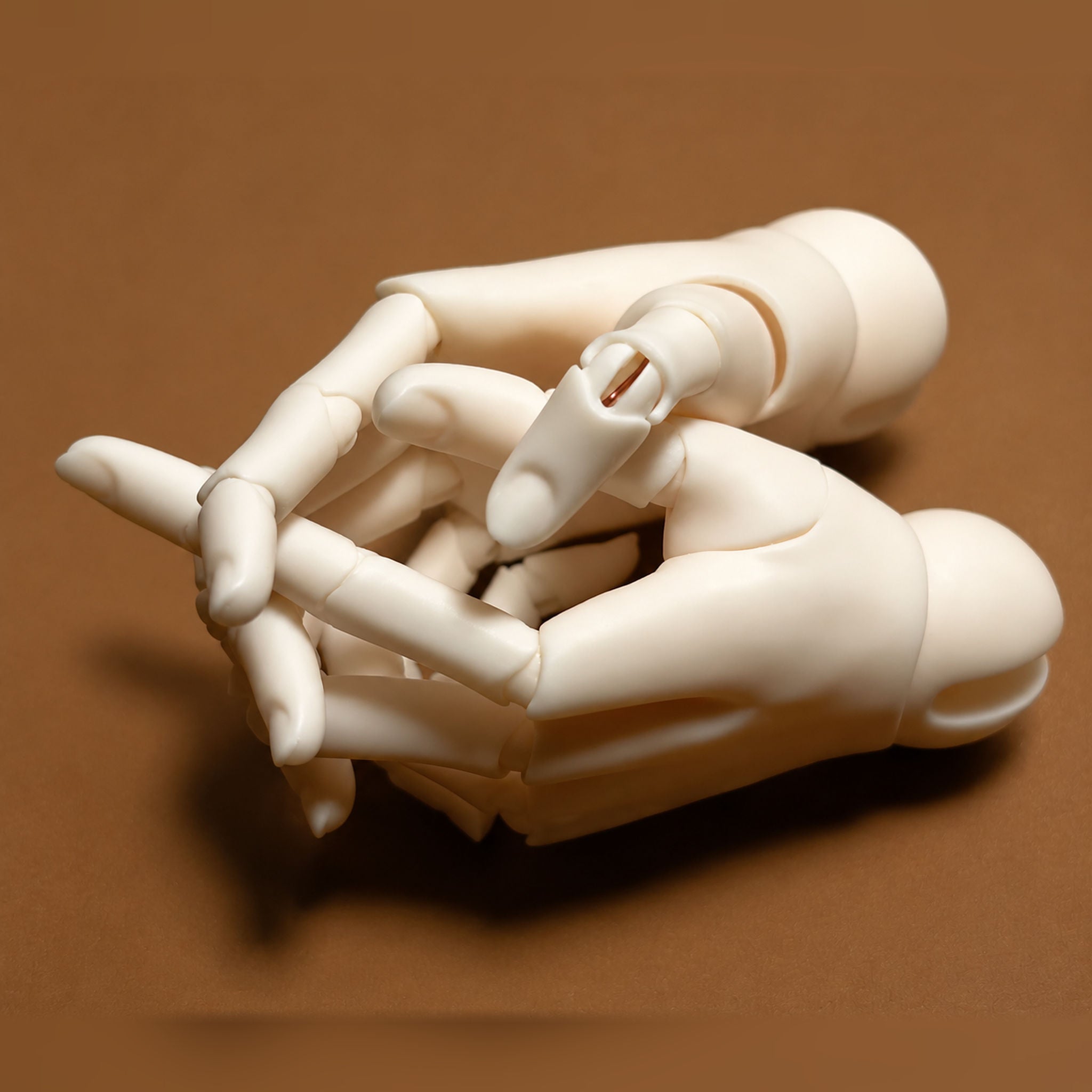 1/3 Scale Male BJD jointed hands demonstrating flexible articulated finger movement