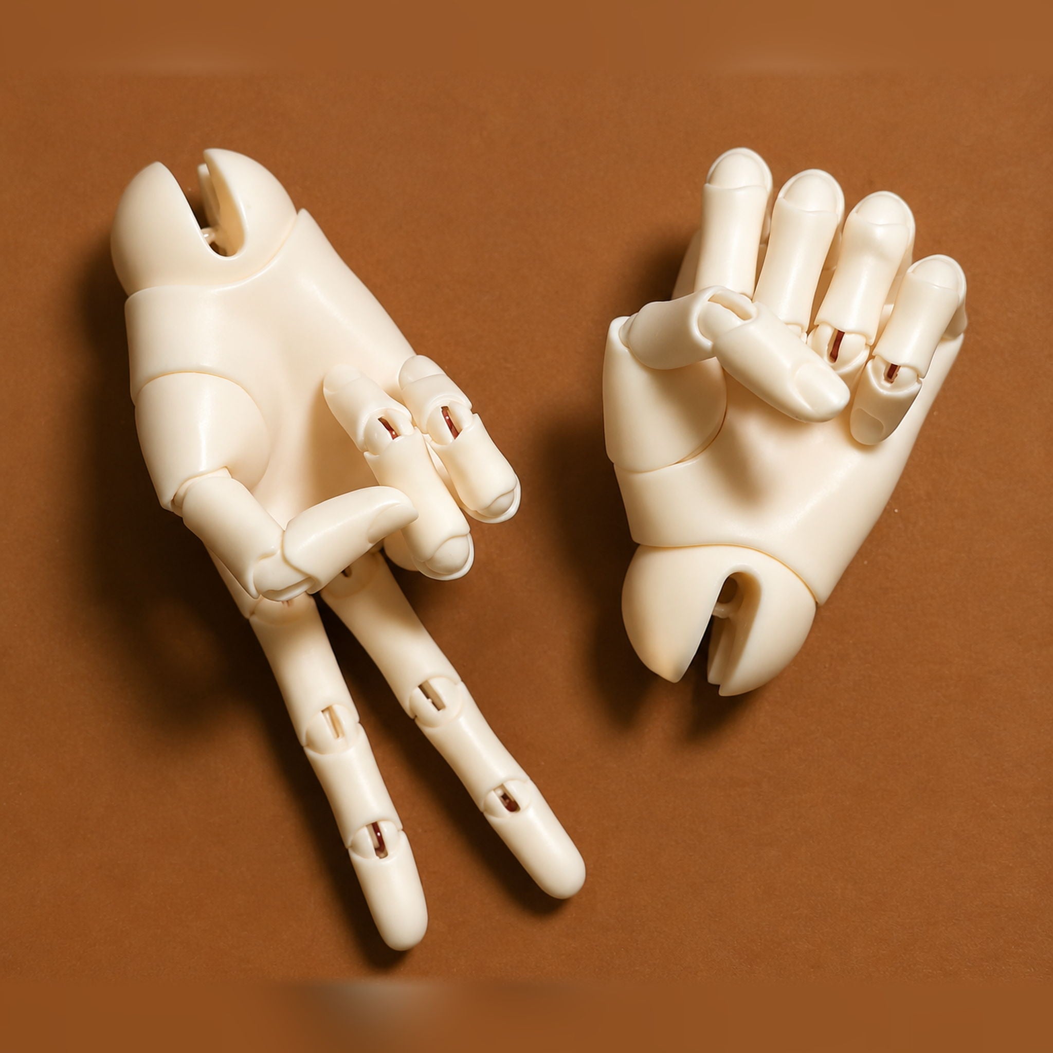 1/3 Scale Male BJD jointed hands in multiple poses showing realistic articulated finger joints