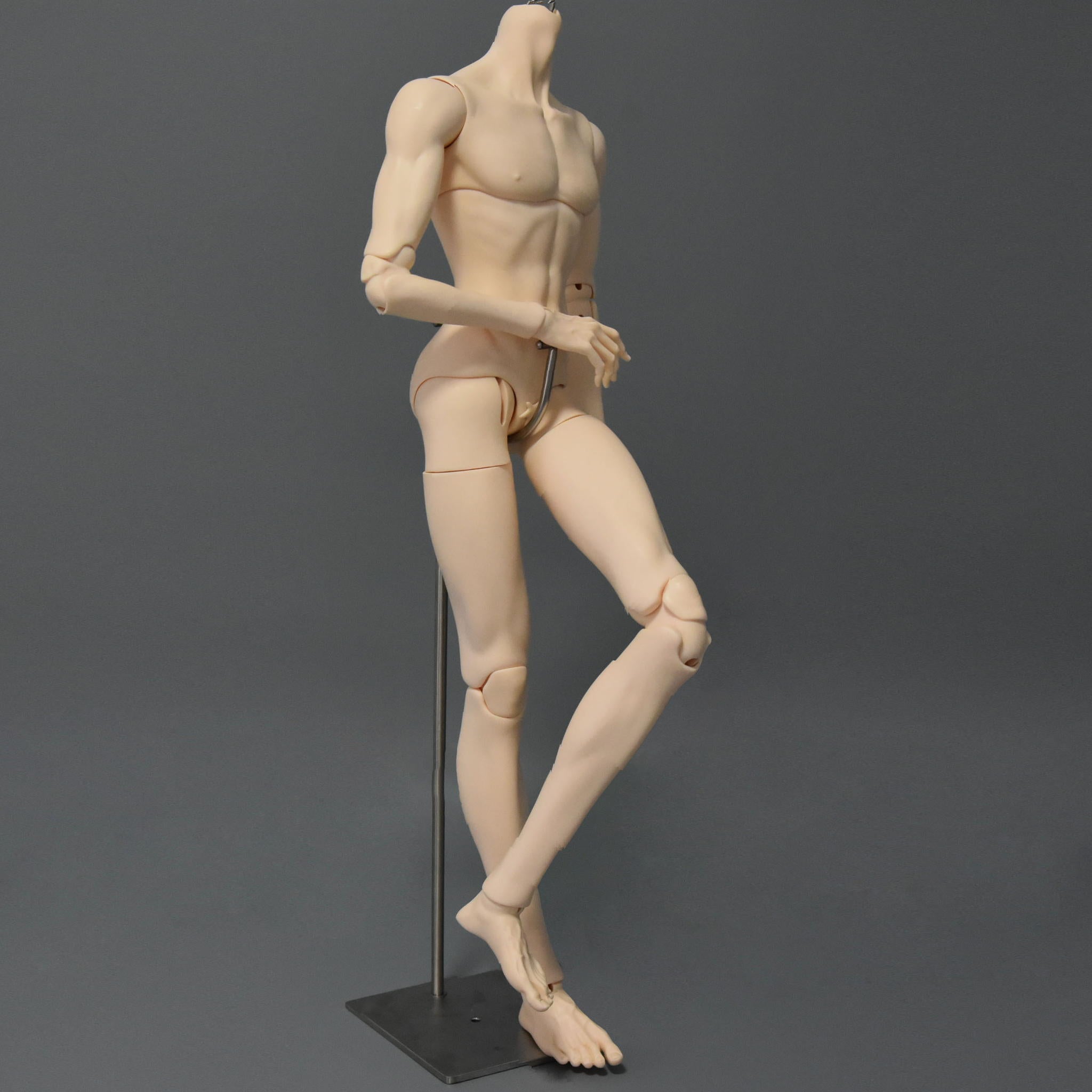 70cm male BJD blank body side pose showing articulation and mobility