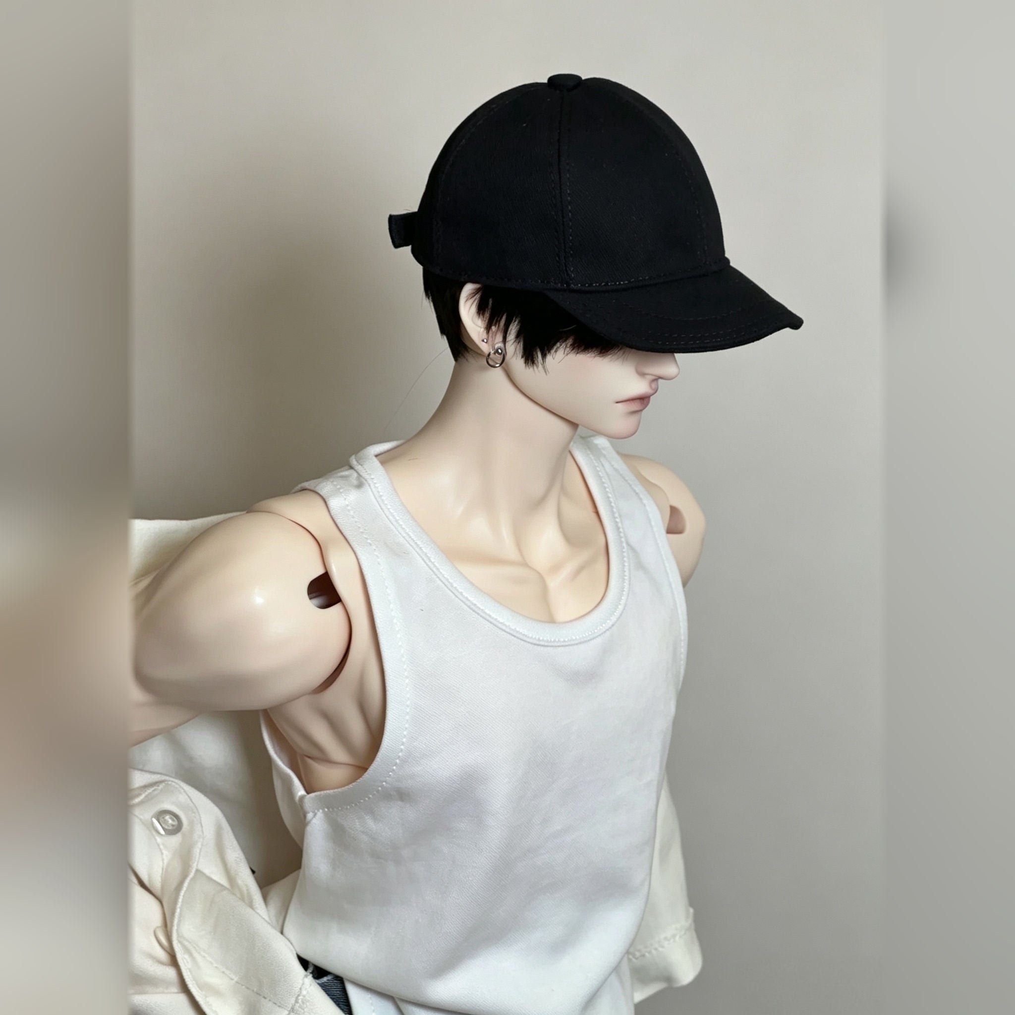 75cm Large Male BJD Body Sun upper body close-up showing collarbone, shoulder and chest details for Body Only reference