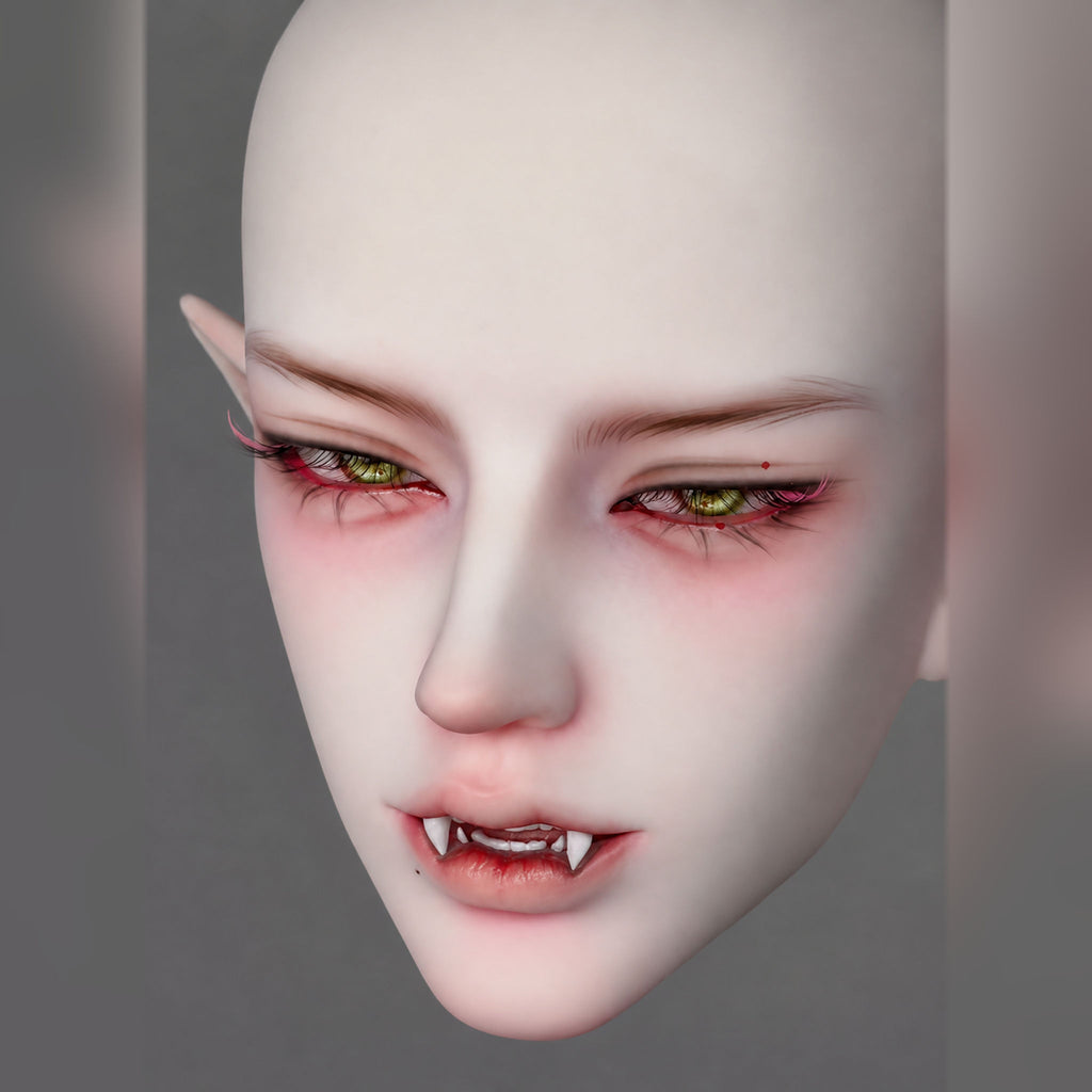 Large Male BJD Vampire Head Sculpt Namer Custom Face-up Three Quarter View