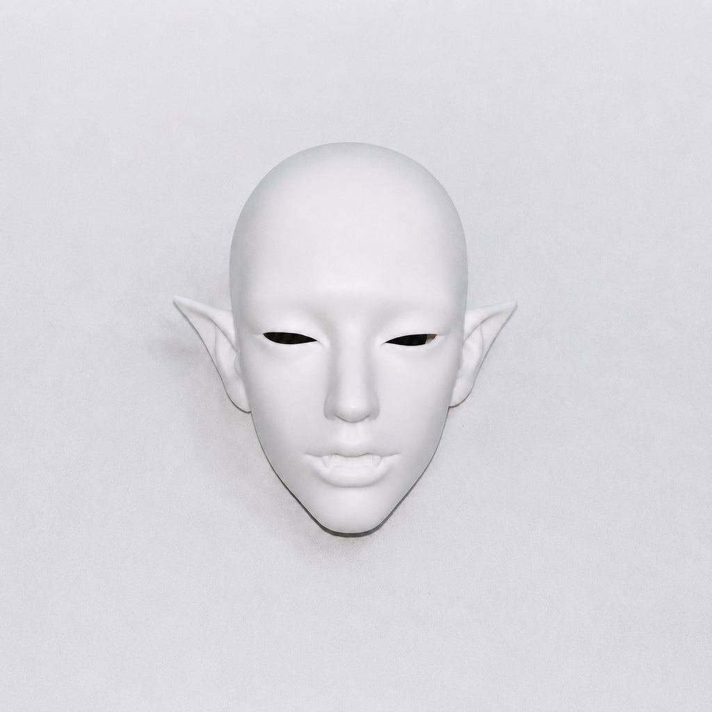 Large Male BJD Vampire Head Sculpt Namer Unpainted Blank Resin Head Front View