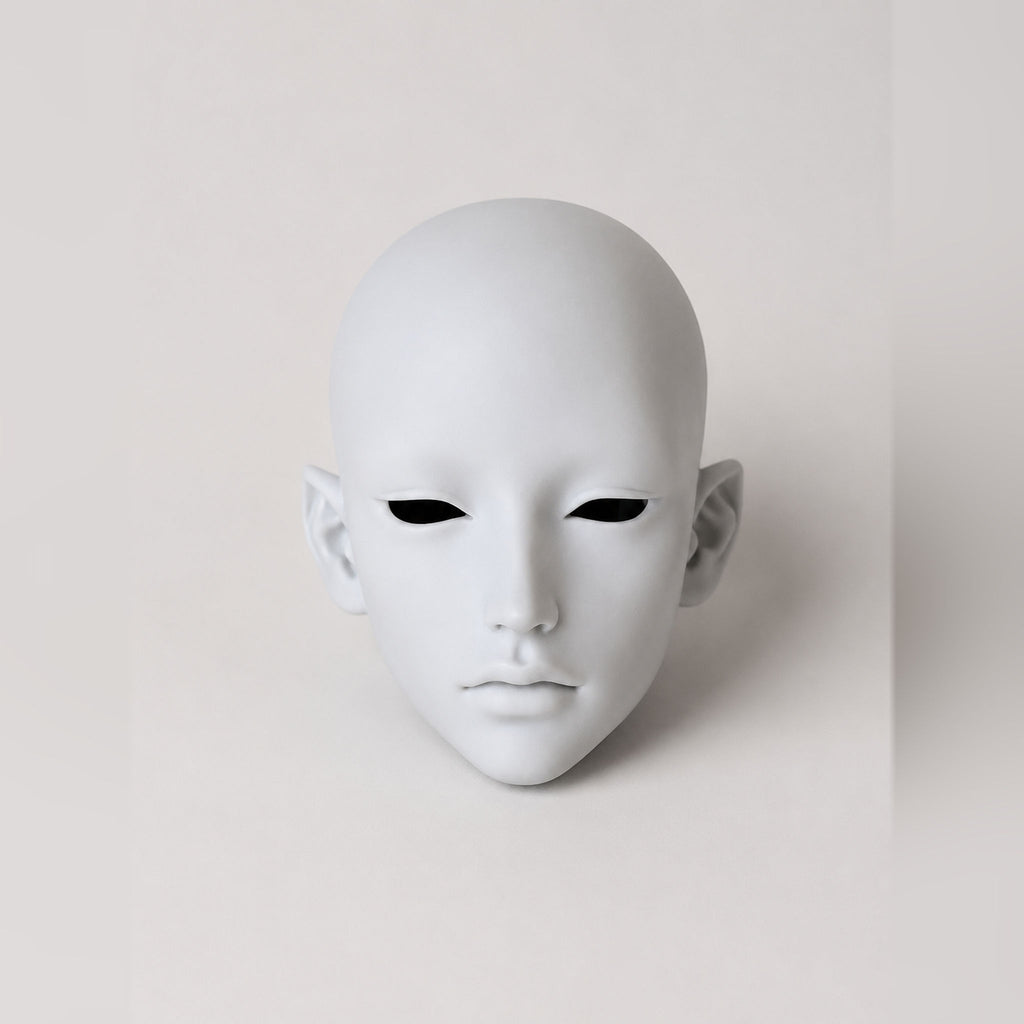 Large Male BJD Head Sculpt Lin Custom Face-up Three Quarter View
