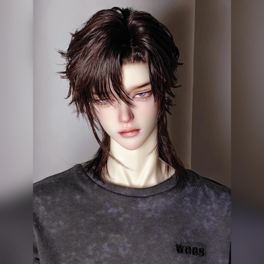 Large Male BJD Head – Zak Realistic Resin Head with Elegant Narrow Eyes