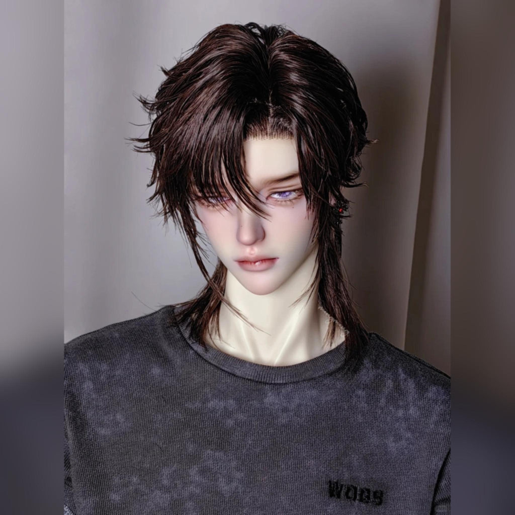 Large Male BJD Head – Zak Realistic Resin Head with Elegant Narrow Eyes