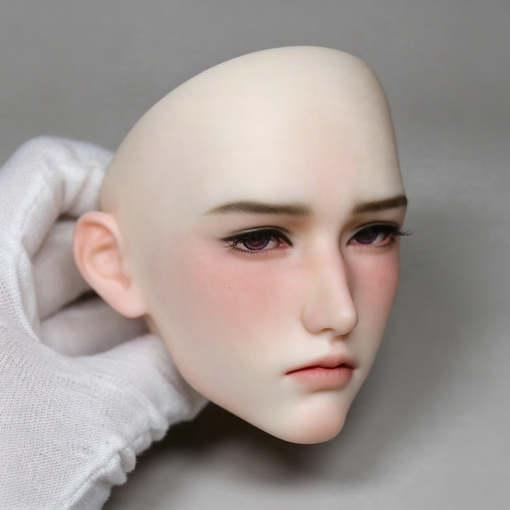 1/3 scale male BJD head sculpt side profile showing detailed facial sculpting