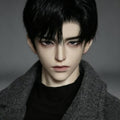 1/3 scale male BJD head with realistic urban style face-up and black hair