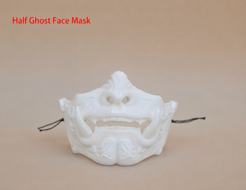 White resin BJD doll half face mask accessory for styling